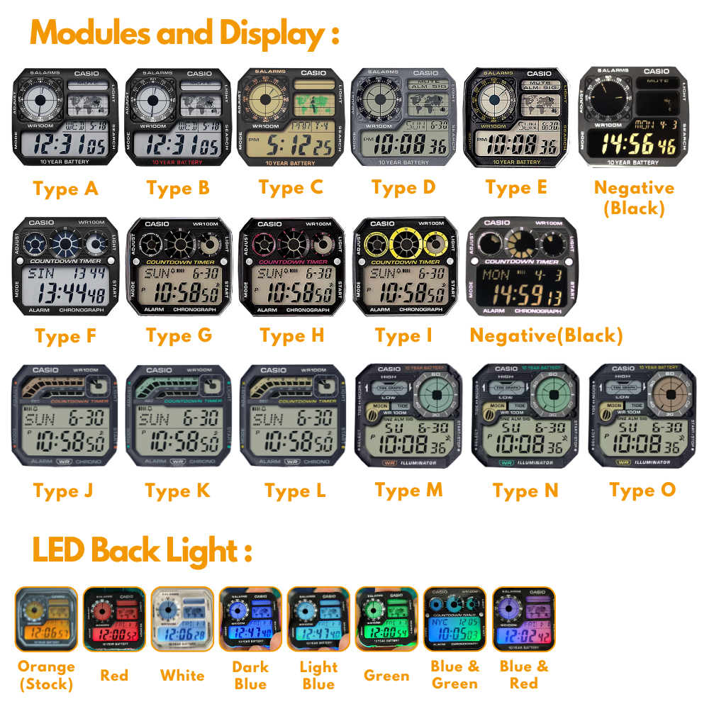 Casio Royale Stock and Modded Modules
